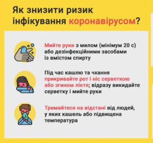 Як знизити ризик інфікування коронавірусом?